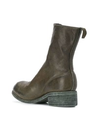 dunkelgrüne Leder mittelalte Stiefel von Guidi