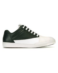 dunkelgrüne Leder niedrige Sneakers von Marni