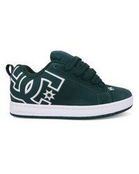 dunkelgrüne Leder niedrige Sneakers von DC Shoes