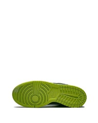 dunkelgrüne Leder niedrige Sneakers von Nike