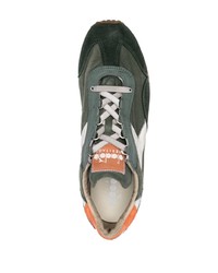 dunkelgrüne Leder niedrige Sneakers von Diadora