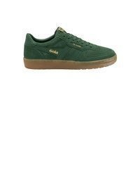 dunkelgrüne Leder niedrige Sneakers von Gola