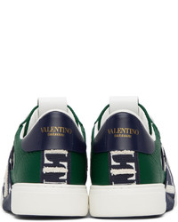 dunkelgrüne Leder niedrige Sneakers von Valentino Garavani