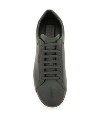 dunkelgrüne Leder niedrige Sneakers von Bally