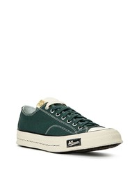 dunkelgrüne Leder niedrige Sneakers von VISVIM