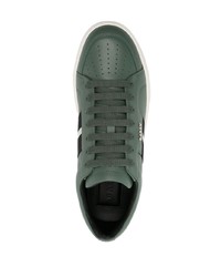 dunkelgrüne Leder niedrige Sneakers von Bally