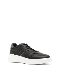 dunkelgrüne Leder niedrige Sneakers von Hogan