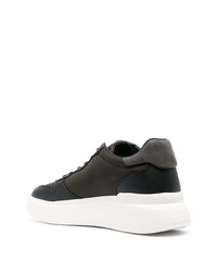 dunkelgrüne Leder niedrige Sneakers von Hogan