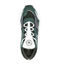 dunkelgrüne Leder niedrige Sneakers von Axel Arigato