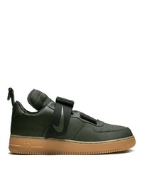 dunkelgrüne Leder niedrige Sneakers von Nike