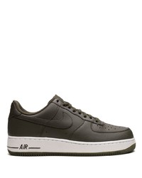 dunkelgrüne Leder niedrige Sneakers von Nike