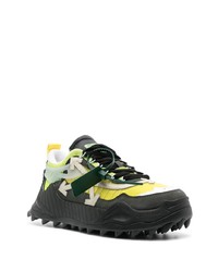 dunkelgrüne Leder niedrige Sneakers von Off-White