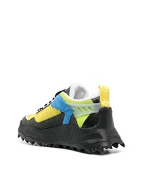 dunkelgrüne Leder niedrige Sneakers von Off-White