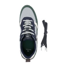 dunkelgrüne Leder niedrige Sneakers von PS Paul Smith