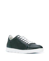 dunkelgrüne Leder niedrige Sneakers von Loewe