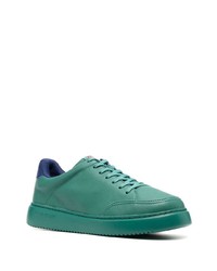 dunkelgrüne Leder niedrige Sneakers von Camper