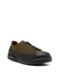 dunkelgrüne Leder niedrige Sneakers von Birkenstock