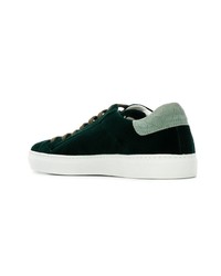 dunkelgrüne Leder niedrige Sneakers von Hide&Jack