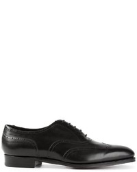 dunkelgrüne Leder Oxford Schuhe von Edward Green
