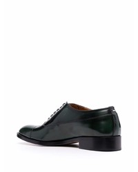 dunkelgrüne Leder Oxford Schuhe von Maison Margiela