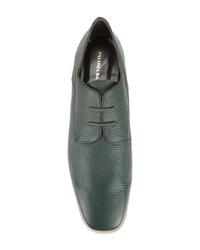 dunkelgrüne Leder Oxford Schuhe von Paloma Barceló