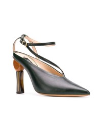 dunkelgrüne Leder Pumps von Jacquemus