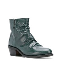 dunkelgrüne Leder Stiefeletten von Fiorentini+Baker