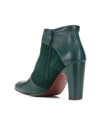 dunkelgrüne Leder Stiefeletten von Chie Mihara