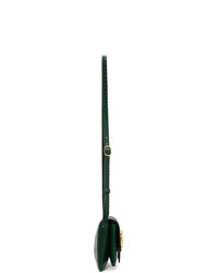dunkelgrüne Leder Umhängetasche von Gucci