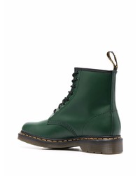 dunkelgrüne Lederfreizeitstiefel von Dr. Martens