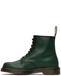 dunkelgrüne Lederfreizeitstiefel von Dr. Martens