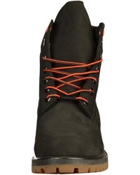 dunkelgrüne Lederfreizeitstiefel von Timberland