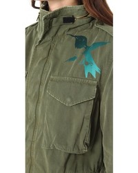 dunkelgrüne Militärjacke von Freecity