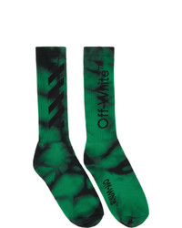 dunkelgrüne Mit Batikmuster Socken