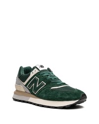 dunkelgrüne niedrige Sneakers von New Balance