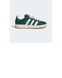 dunkelgrüne niedrige Sneakers von adidas Originals