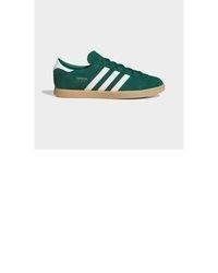 dunkelgrüne niedrige Sneakers von adidas Originals