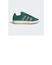 dunkelgrüne niedrige Sneakers von adidas Originals