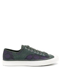 dunkelgrüne niedrige Sneakers von Converse