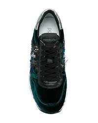 dunkelgrüne niedrige Sneakers von Premiata