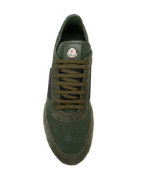 dunkelgrüne niedrige Sneakers von Moncler