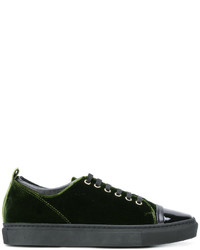 dunkelgrüne niedrige Sneakers von Lanvin