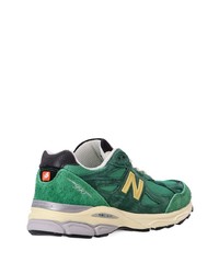 dunkelgrüne niedrige Sneakers von New Balance