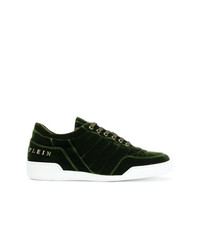 dunkelgrüne niedrige Sneakers von Philipp Plein