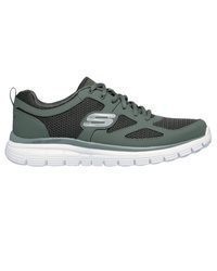 dunkelgrüne niedrige Sneakers von Skechers