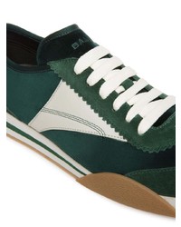 dunkelgrüne niedrige Sneakers von Bally