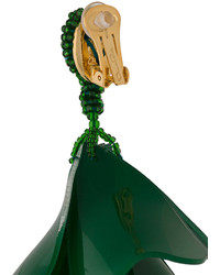 dunkelgrüne Ohrringe von Oscar de la Renta