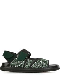 dunkelgrüne Sandalen von Marni