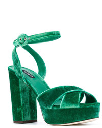 dunkelgrüne Sandalen von Dolce & Gabbana