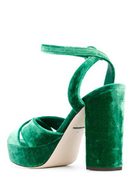 dunkelgrüne Sandalen von Dolce & Gabbana
